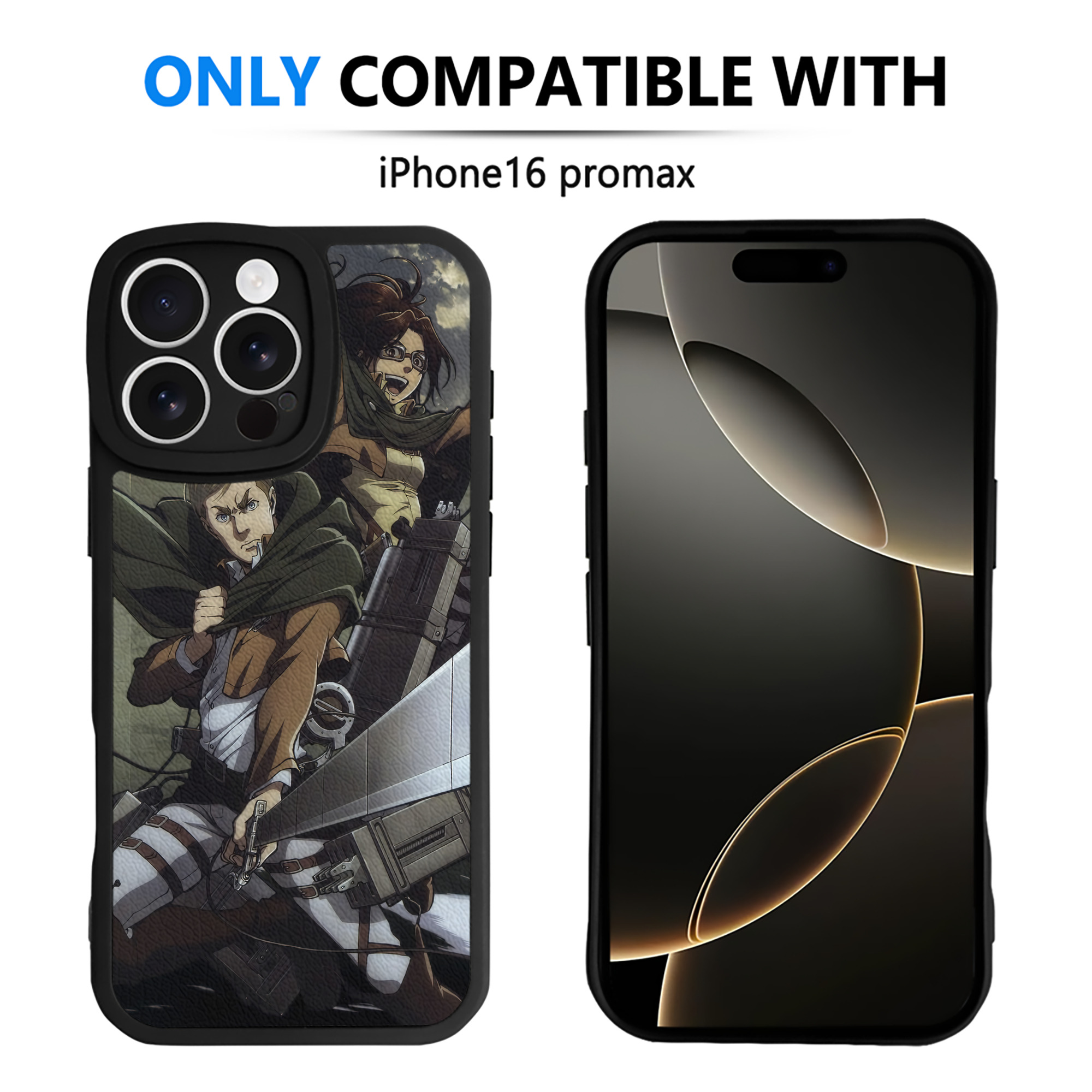 （画像用） 進撃の巨人 Attack on Titan 【iPhone 16シリーズ対応】シリコンスマホケース（レザー調） 材質：シリコン